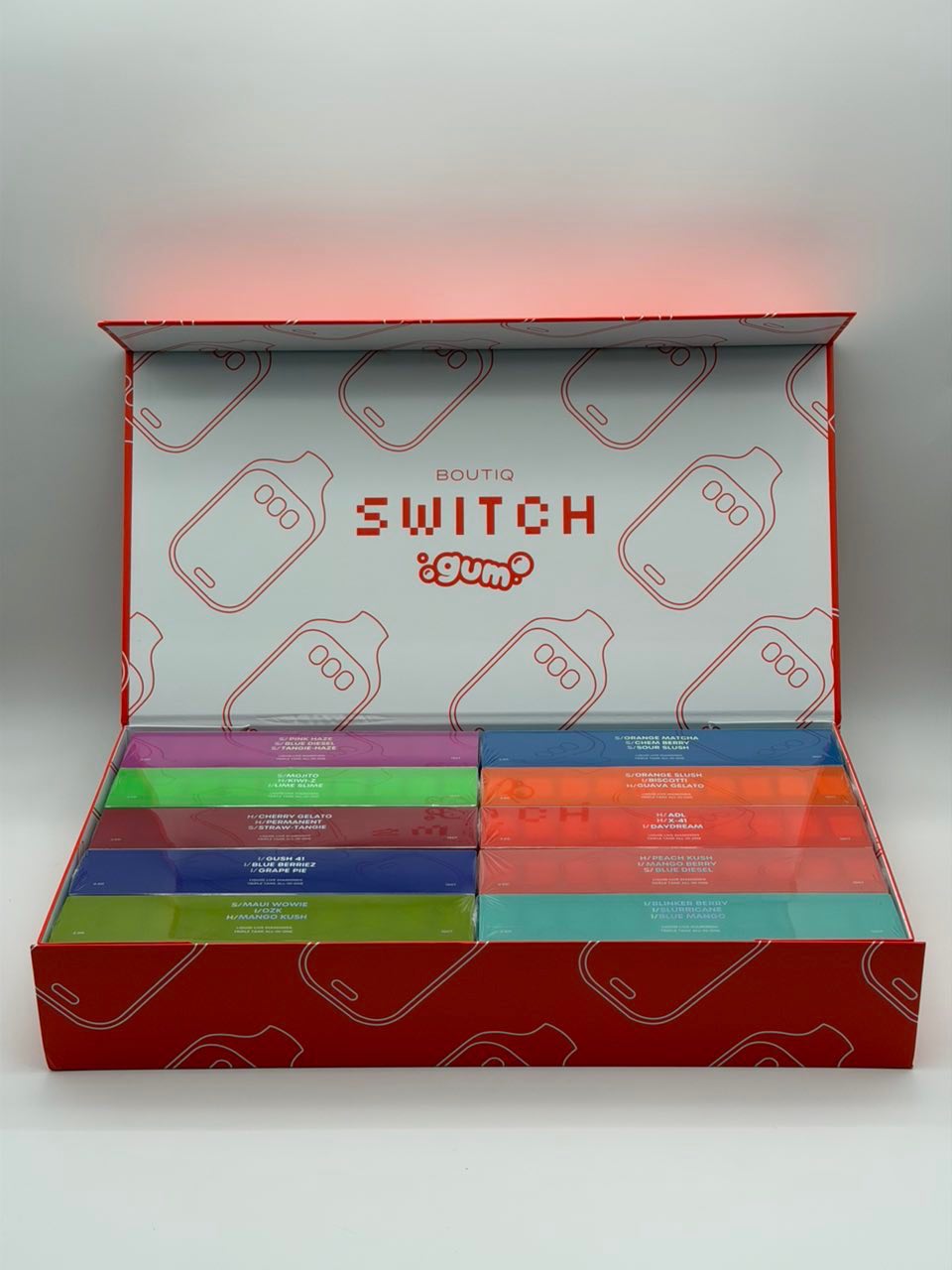 image-3774 V5 BOUTIQ SWITCH GUM 2G DISPOSABLE – LIQUID LIVE DIAMONDS – TRIPLE TANK ALL IN ONE